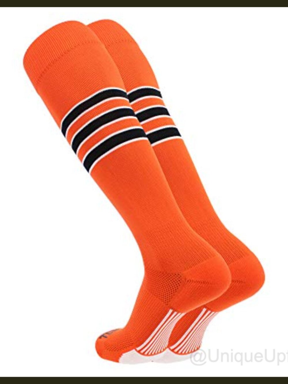 TCK Dugout Striped Baseball Softball Crew Socks USA Made Nylon Calf Length